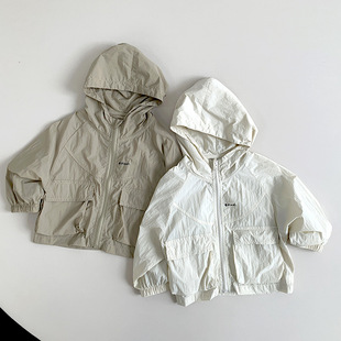 Children's Sun Protection Clothing Summer New Men's and Women's Lightweight Jacket Baby's Korean Style Foreign Style Outer Wear Skin Clothing Air Conditioning Cardigan