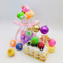 7COLOR炫彩彩球创意儿童卡通日式生日蜡烛厂家批发供应