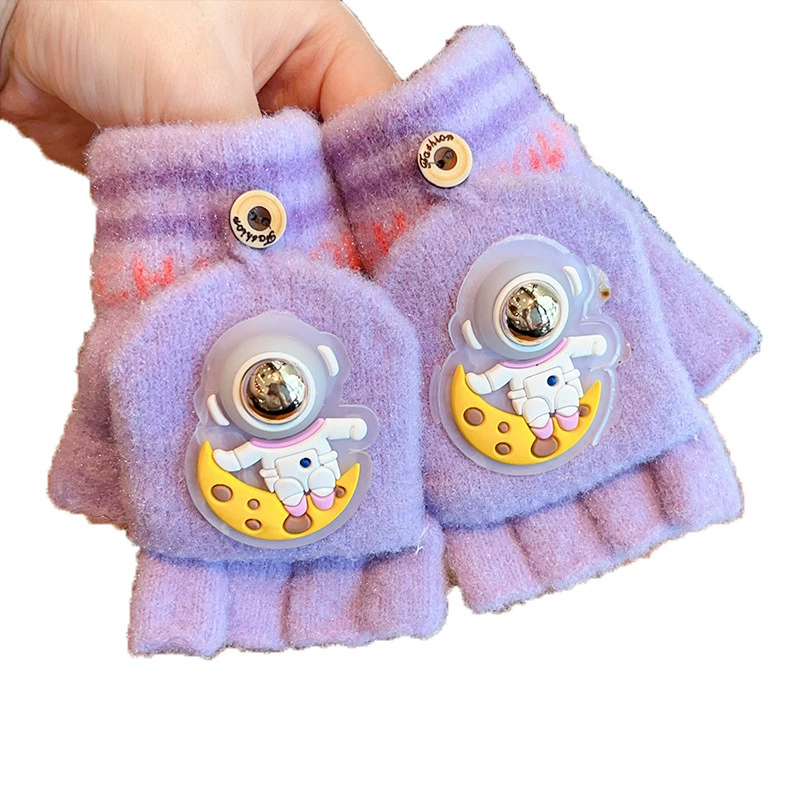 Детские тёплые перчатки для мальчиков, для подростков, без пальцев