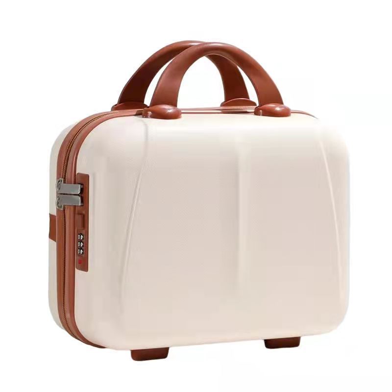 Maleta simple de estilo coreano logotipo imprimible estuche cosmético 14 pulgadas bolsa de viaje de 16 pulgadas caso portátil