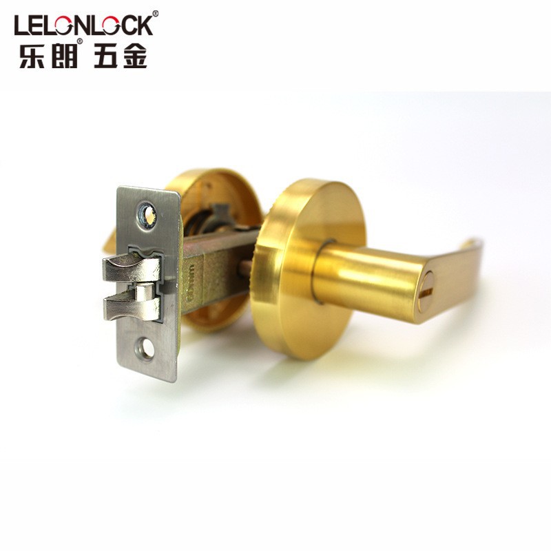Le Lang personalizado tres barras esféricas cerradura de mango de aleación de zinc cerradura de mango de tres columnas puerta de acero de plástico dormitorio cerradura BK