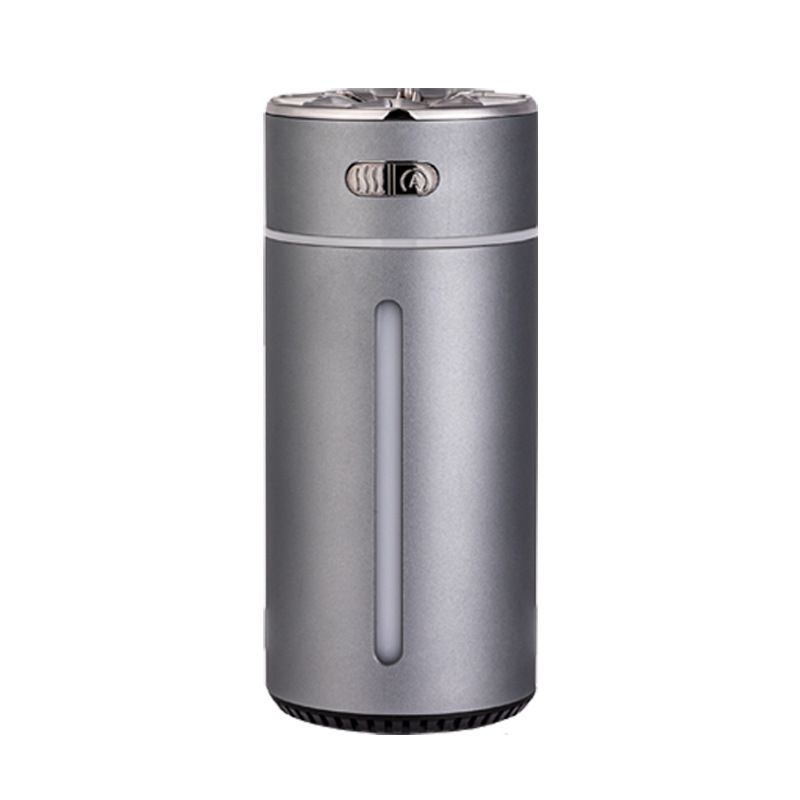 Aleación de aluminio creativo carga coche humidificador niebla volumen mudo portátil USB colorido luz de la noche con arranque y parada del coche