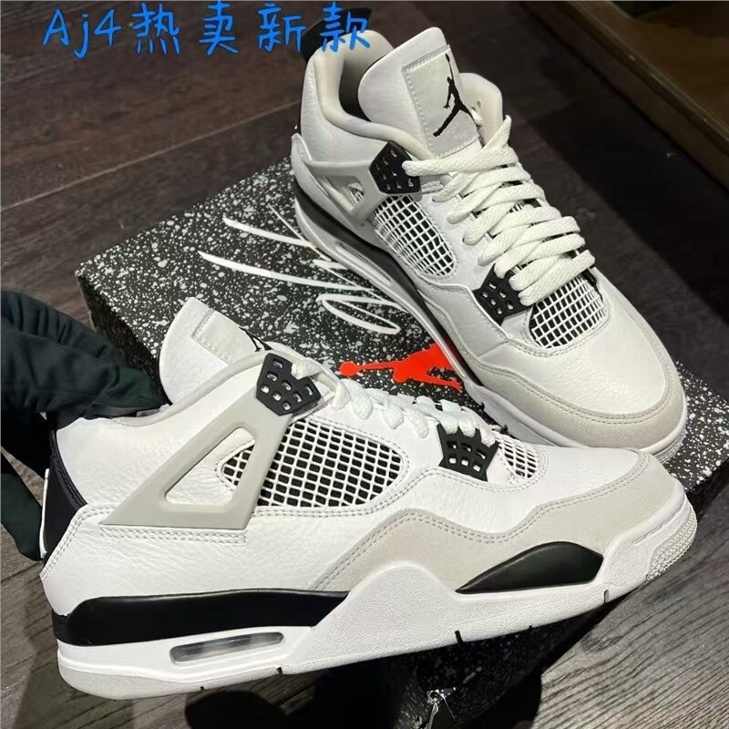 Wholesale Original Aj4 Basketball Shoes in Colors Electric White, Cement, University Midnight, Ollie, Thunder, Dad Shoes for Men and Women, Couple's Sneakers