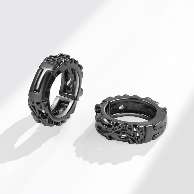 Minimalist Stainless Steel Stud Earrings For Men Punk Style_voghion.com