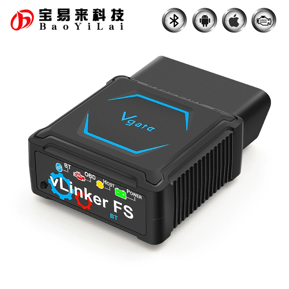 VLinker FS BT Поддерживает HS-CAN Автоматическое подключение, сертифицированное Apple MFI