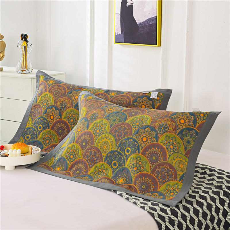 Cross-Border Aa Pure Cotton Gauze Pillow Cover for All Seasons, Adult Student Cotton Pillow Cover Factory Direct Supply Dropshipping