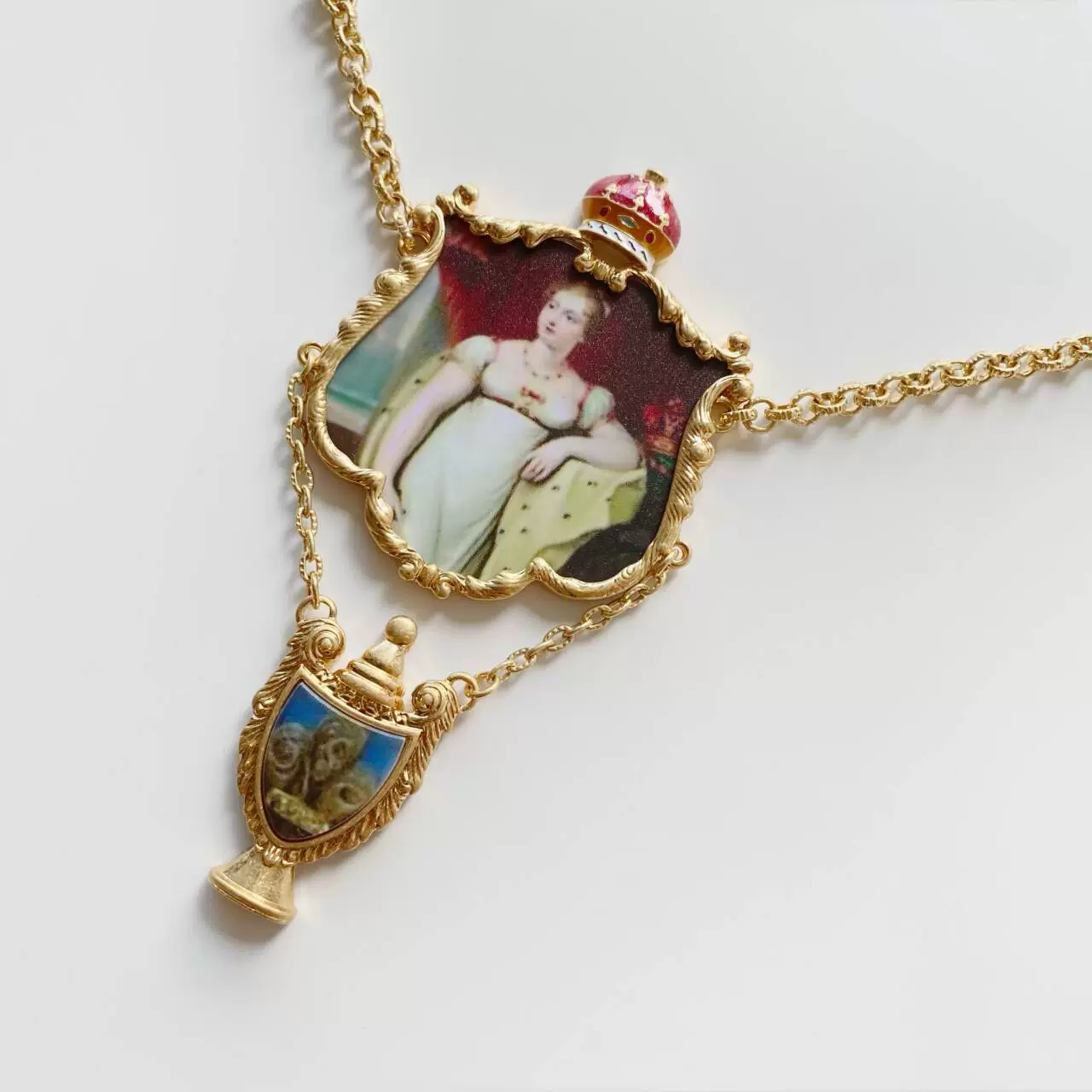 Retro necklace, fashionable pendant, design chain for key bag , European style