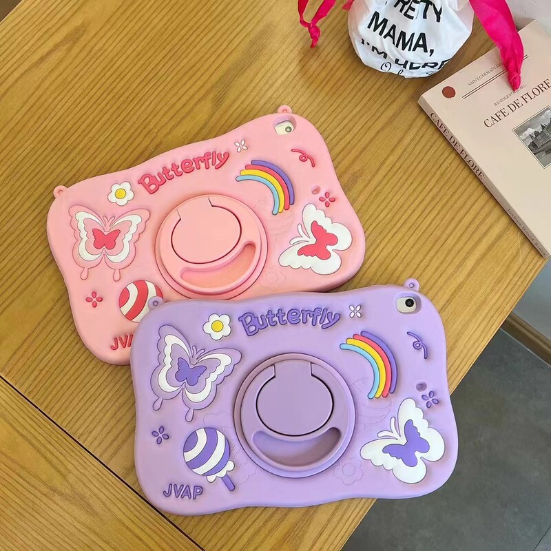 Butterfly Rotating Stand Suitable for Apple iPad Mini6 Anti-Drop iPad 10.9inch Tablet Anti-Drop Rainbow Butterfly Rotating Stand Suitable for Apple iPad Mini6 Anti-Drop iPad 10.9inch Tablet Anti-Drop Rainbow