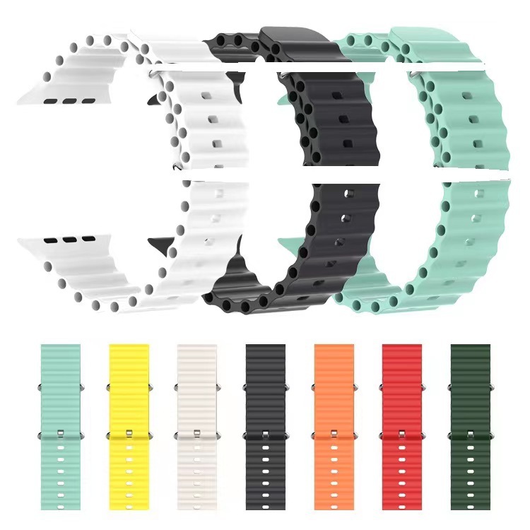 Suitable for Apple watch sports ocean watch strap double buckle…