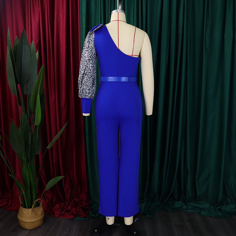 Women's Jumpsuits Rompers One Shoulder High Waist Wide Leg Elegant_voghion.com