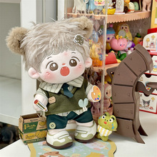 批发20cm棉花娃娃衣服学院风套装毛绒玩偶换装休闲娃衣可爱连衣裙