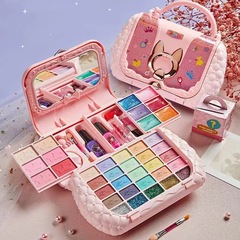 国境を越えて人気の高い子供用ごっこ遊びメイクセット 洗える女の子用ネイルポリッシュ ハンドバッグ入り化粧品おもちゃ