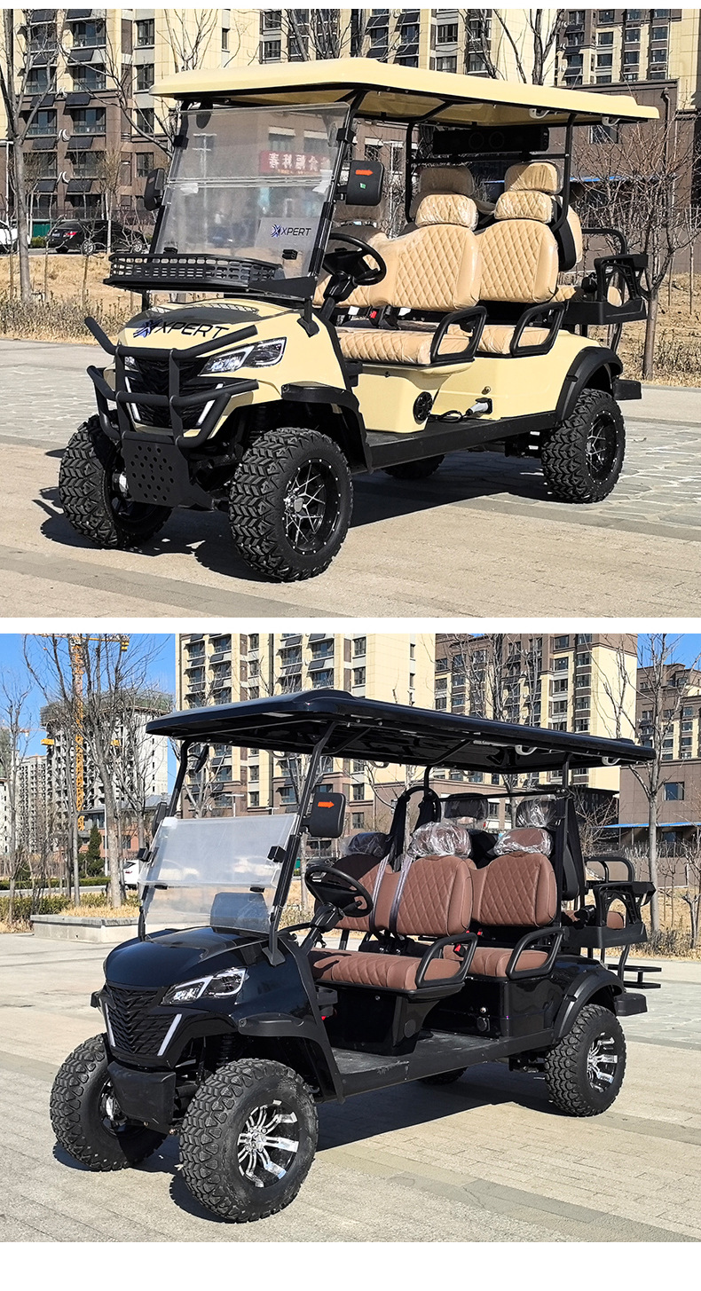 6-Seater Electric Golf Cart for Tourist Attractions, Export Golf Cart, Cross-Border Reception and Transfer Vehicle