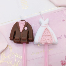 7COLOR浪漫男女蜡烛婚纱礼服创意生日求婚气氛蜡烛厂家批发供应