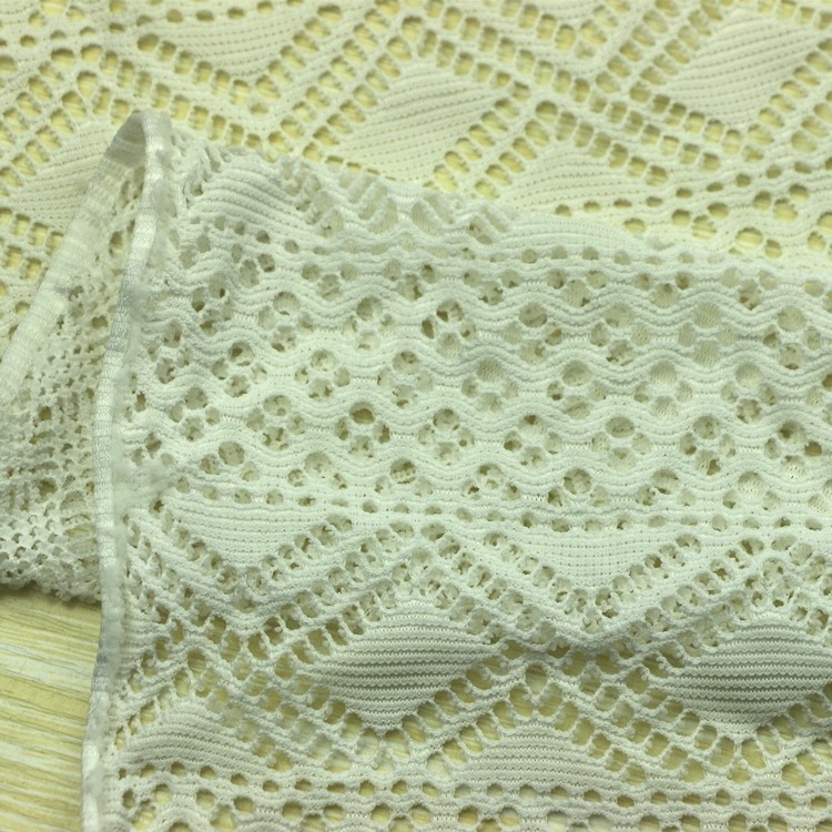 针织纬编锦纶尼龙氨纶大提花单面网眼布蕾丝网眼布透视装服装面料