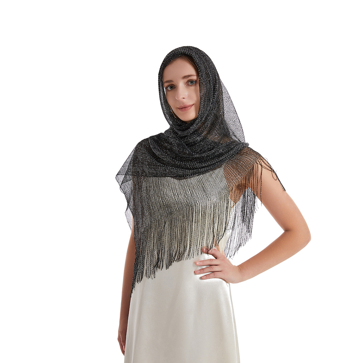 Women's Fashion Solid Color Polyester Tassel Shawls display picture 106