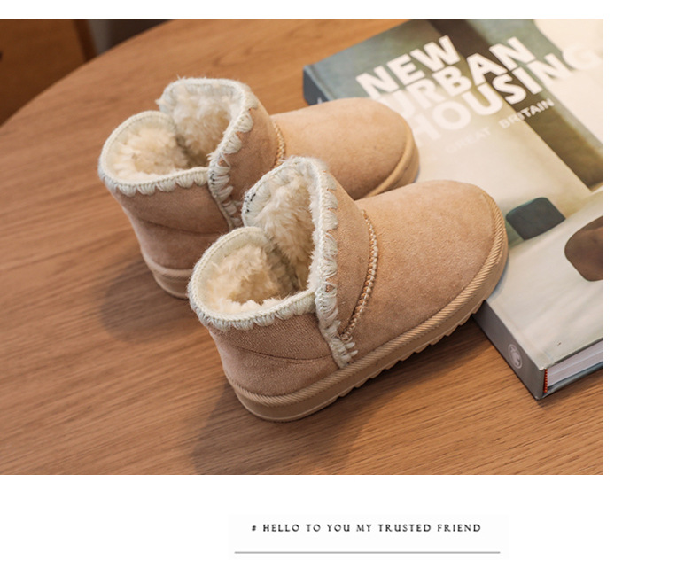 Girls Thick Snow Boots With Plush Lining For Winter Comfort_voghion.com