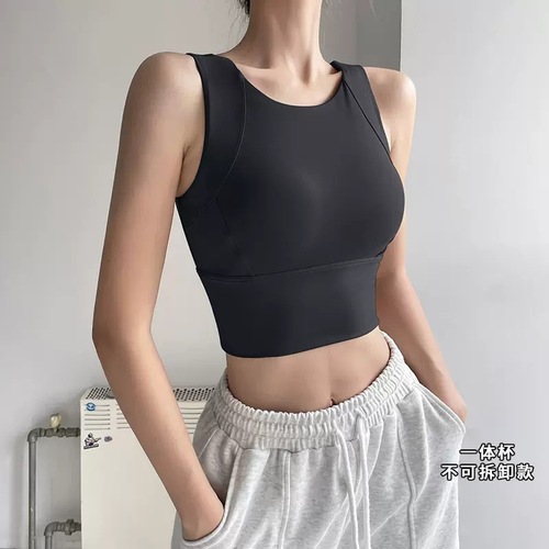All-in-one sports bra for women, high-intensity shock-proof push-up yoga vest, breast-reducing fitness bra, beautiful back