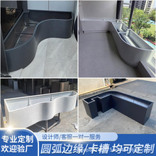 阳台不锈钢花箱定制室外露台卡座花槽房地产户外花盆移动组合树池