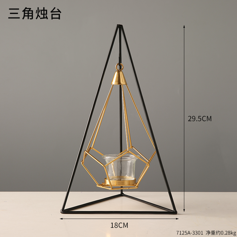 复古欧式铁艺烛台摆件家用餐桌浪漫烛光晚餐道具三头法式蜡烛台座|undefined
