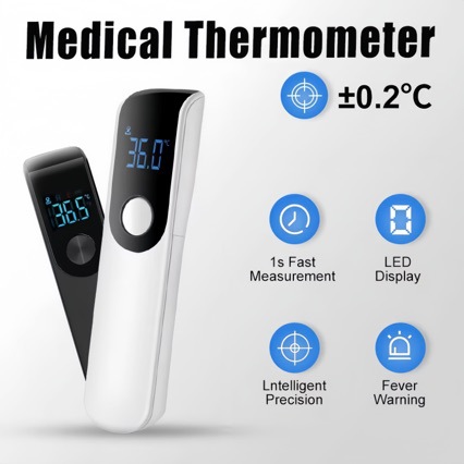 Original Manufacturer Mini Forehead Thermometer Handheld Non-Contact Infrared Electronic Thermometer Chinese, English and Japanese Baby Thermometer