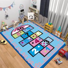 活動-臥室可愛卡通游戲毯客廳兒童跳房子地毯大面積寶寶爬行毯