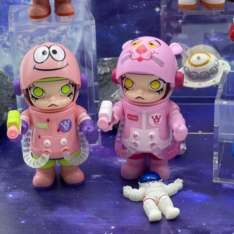 Юбилейная коллекция Pop Mart MEGA, слепая коробка, фигурка Молли, 100% Жасмин, астронавт, второе поколение, игрушки