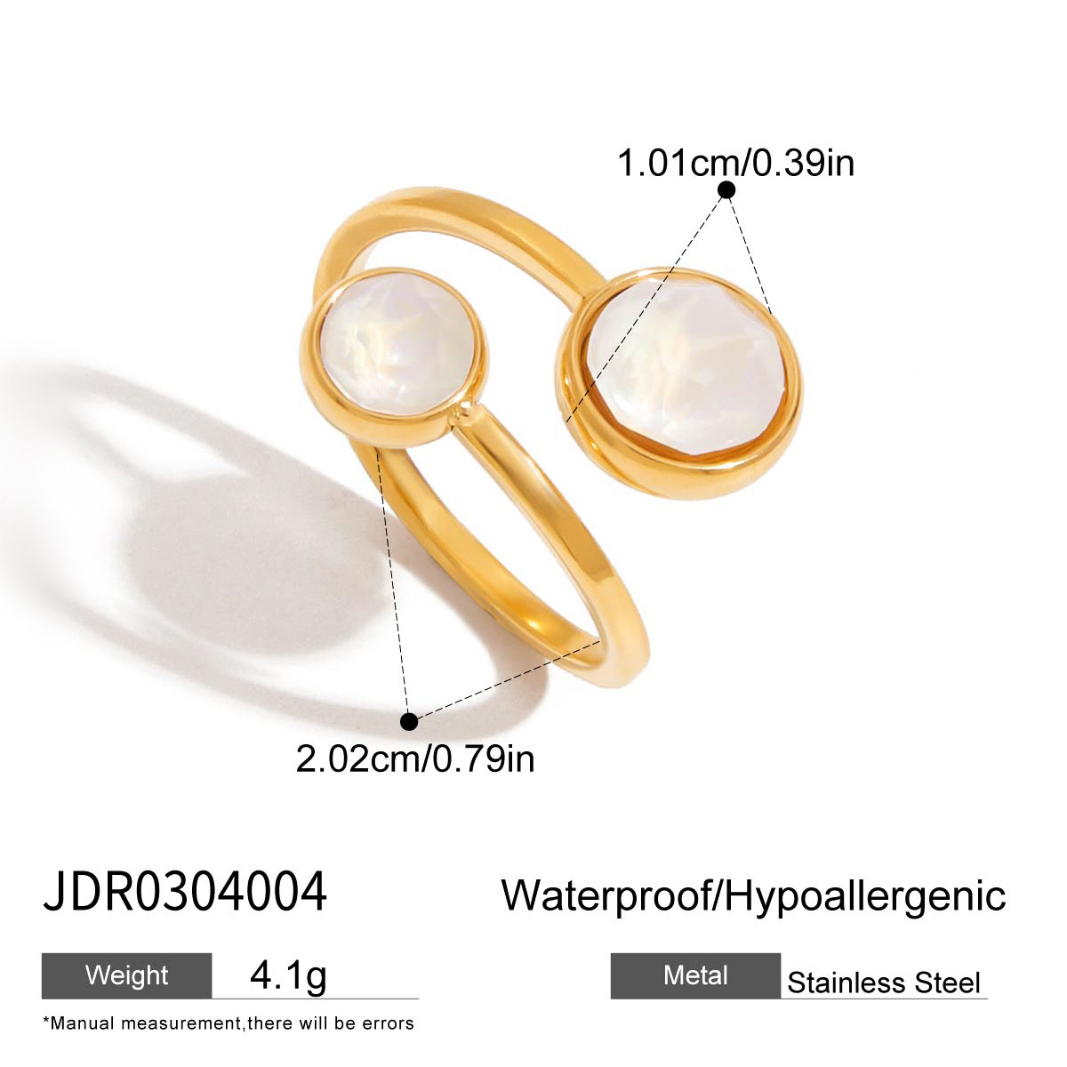 Wanxing anillo de acero inoxidable europeo y americano diseño de nicho femenino anillo de apertura de circón acero de titanio de oro de 18 quilates no se desvanece
