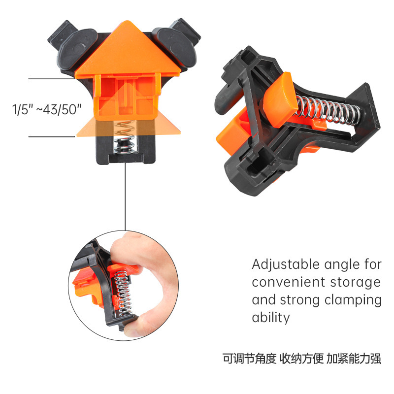 木工直角夹90度固定器相框夹画框90°快速夹夹家居工具打孔安装器|undefined
