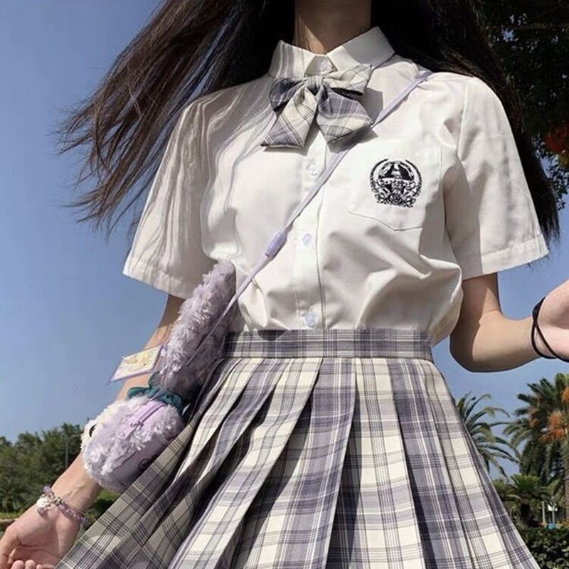 Plaid Skirt Suit Jk Uniform College Style Performance Clothing Primary and Secondary School Students Recitation Competition Clothing Campus Class Uniform Chorus Uniform