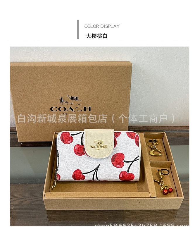 C家跨境ins钱包新款女士高级感百搭碎花短款拉链卡包女款零钱包|undefined