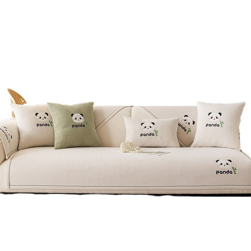 Capa de sofá para bebé urso bambu manta polar antiderrapante_voghion.com