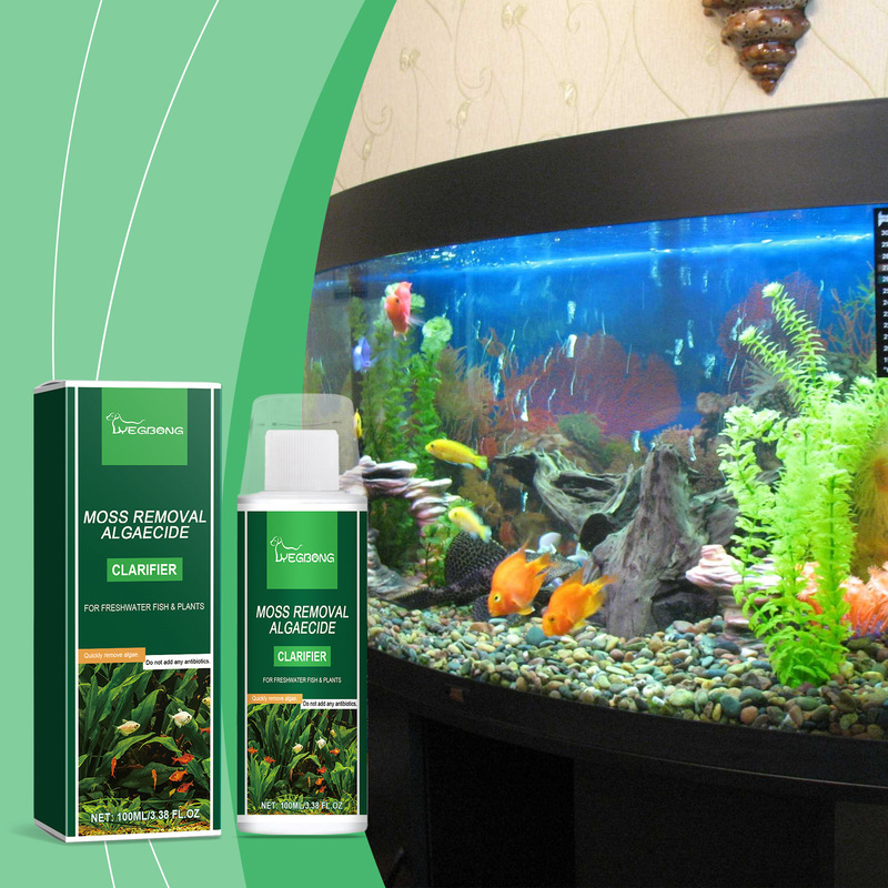 Yegbong Algae Remover Clarifier Cleans Fish Tanks, Removes Green Brown Algae and Black Hair Moss, Purifies Water Without Harming Fish Yegbong Algae Remover Clarifier Cleans Fish Tanks, Removes Green Brown Algae and Black Hair Moss, Purifies Water Without Harming Fish