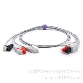 兼容西门子三导夹式导联线美标 Drager MP03412