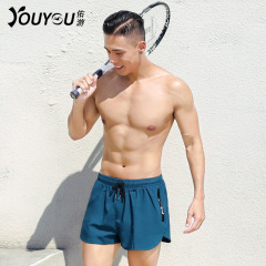 Men's Loose Fit Non-Detachable Trunk Swimsuit for Hot Springs and Swimming, Large Size, Loose and Sexy Men's Swimwear