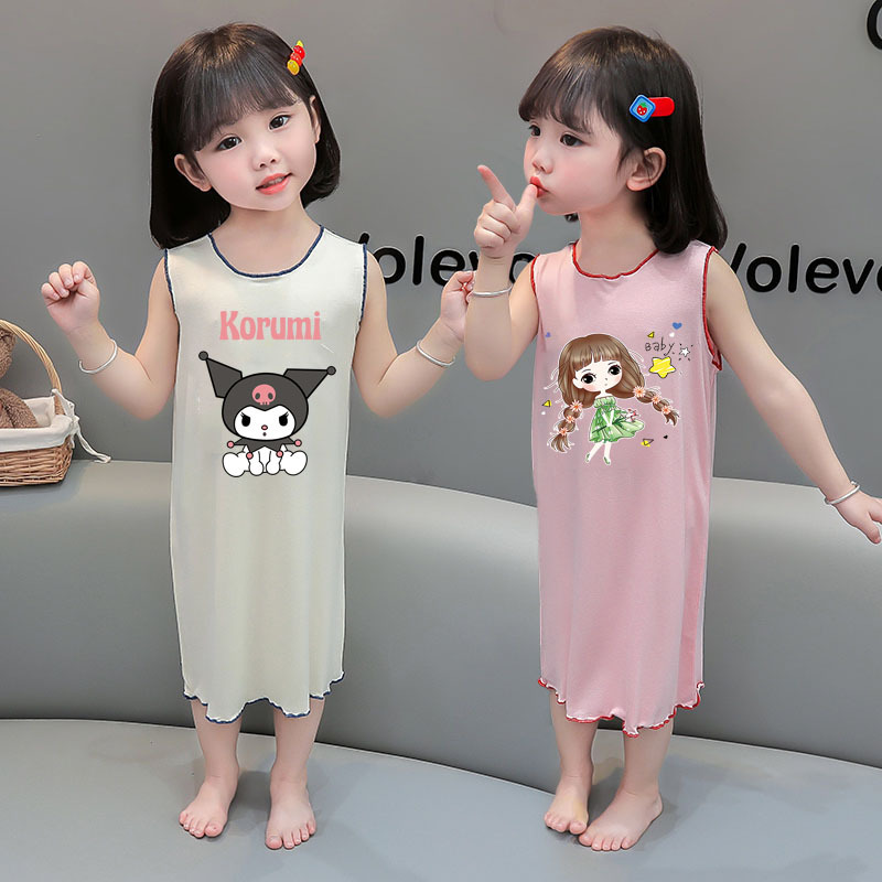 Hielo 2026 nuevo verano delgado dibujos animados niños pijamas hielo niñas bebé aire acondicionado ropa de moda para niños image 4
