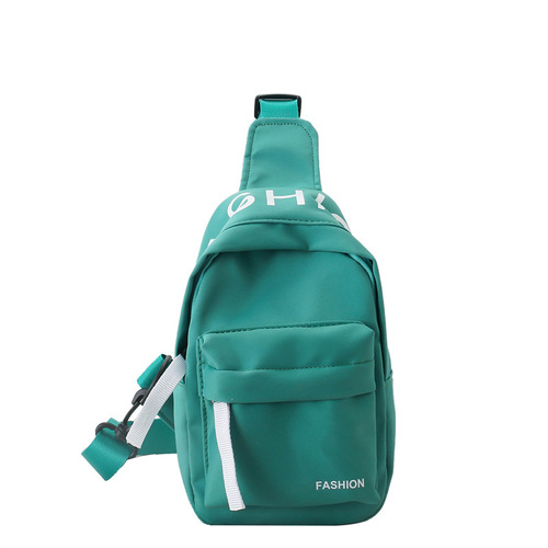 ins sports trendy cool fashion fabric letters children boys handsome chest bag mobile phone messenger bag men's wholesale