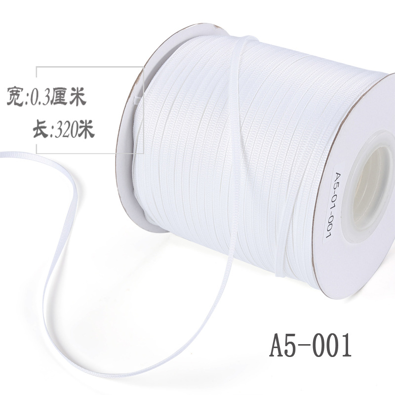 3mm de alta densidad costilla cinturón DIY cinta colgante etiqueta marcador embalaje cinta delgada cuerda de hilo