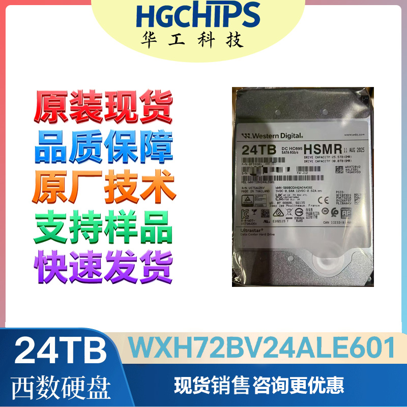 Wxh72Bv24Ale601 24Tb Western Digital Enterprise-Level Mechanical Hard Drive in Stock Wxh72Bv24Ale601