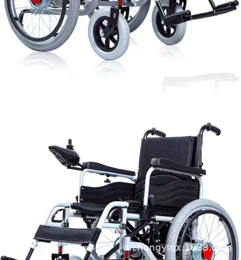Electric Wheelchair 700W Foldable Portable Smart Large-Wheel Dual-Use Four-Wheel Mobility Scooter for Elderly and Disabled