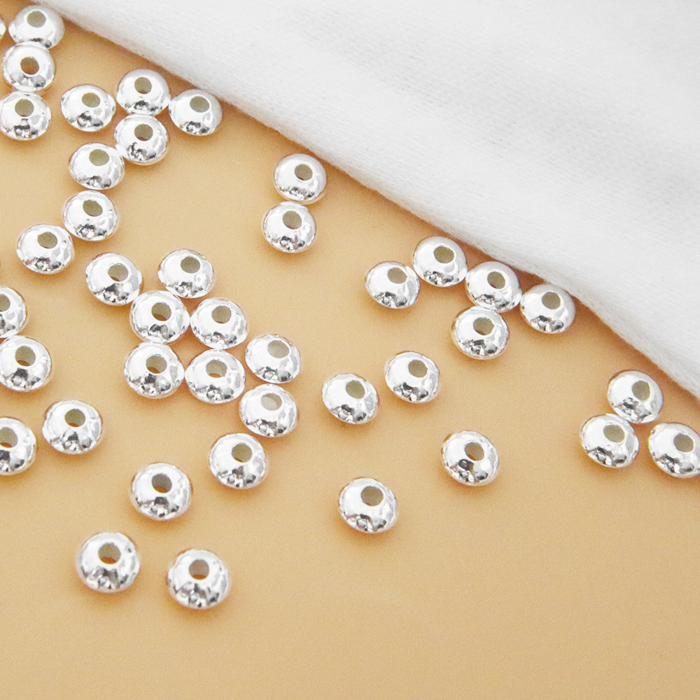 3g Weight Beads Jewelry Making Type DIY Jewelry Accessories Classification 1 Piece Quantity 925 Sterling Silver Material Solid Color Pattern Simple Style Style 1 Piece 925 Sterling Silver Solid Color Jewelry Accessories 3