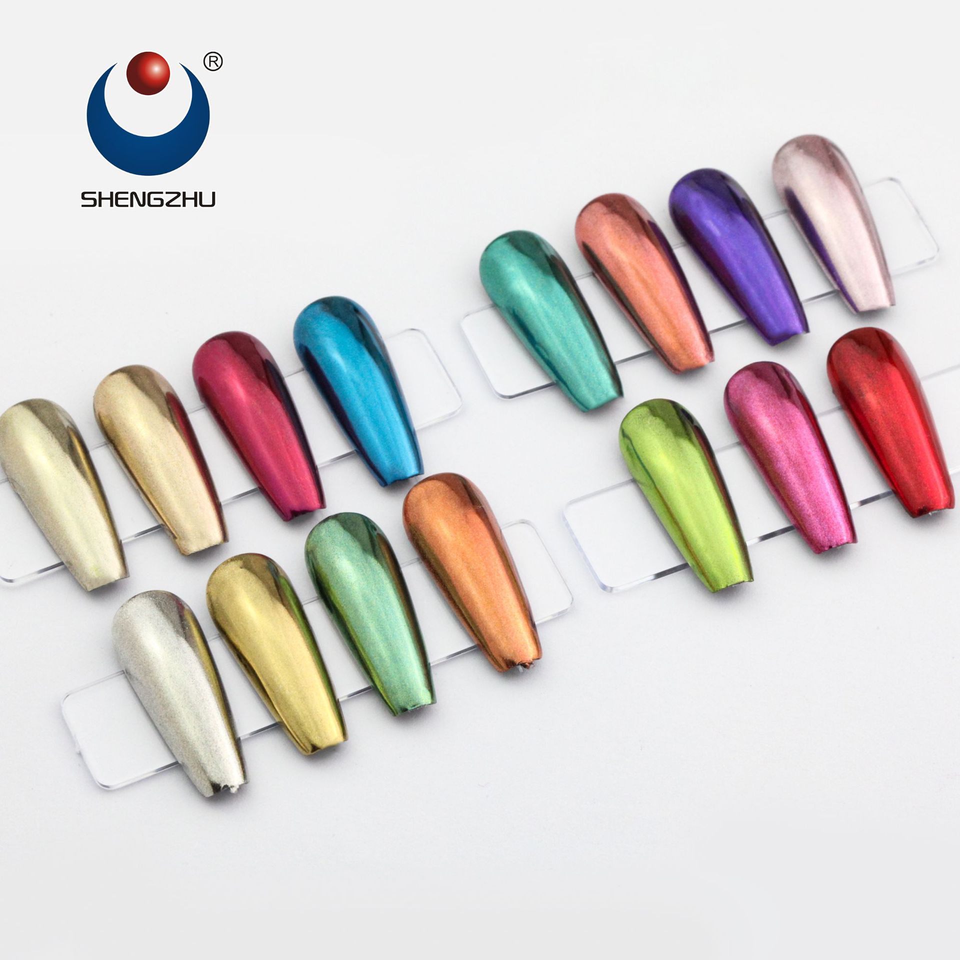 晟珠效果颜料 金属钛金粉日式美甲亮片 ins网红超亮镜面魔镜粉