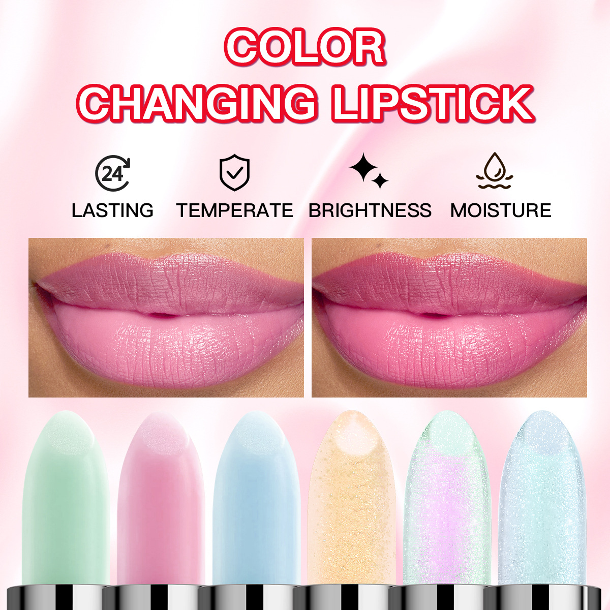 Febble brillo de labios transfronterizo lápiz labial hidratante mate duradero antiadherente al por mayor lápiz labial que cambia de color FBC052