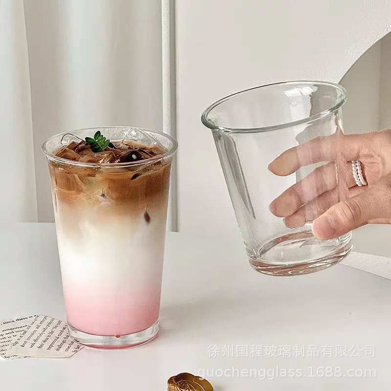 Прозрачная стеклянная кофейная чашка для чая, высокое качество, простой и элегантный дизайн, американский стиль