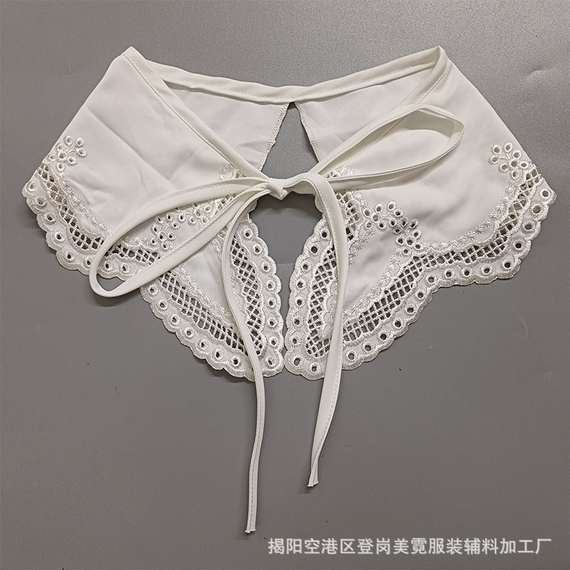 娃娃领镂空精致小披肩刺绣 时尚百搭裙子服装辅料假领子