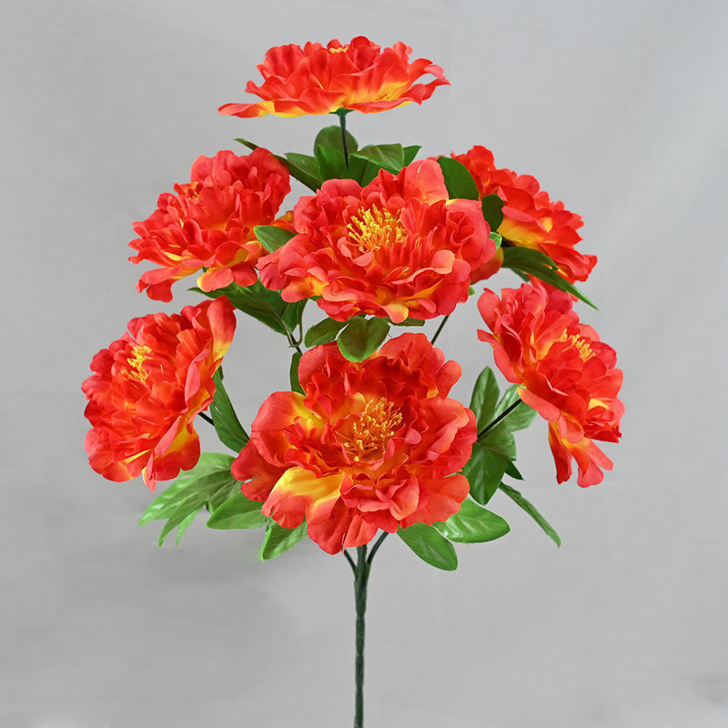 Simulated 7-Head Large Peony Flower Home Decoration Handmade Silk Flower Commercial Display Photography Artificial Flower Fake Flower
