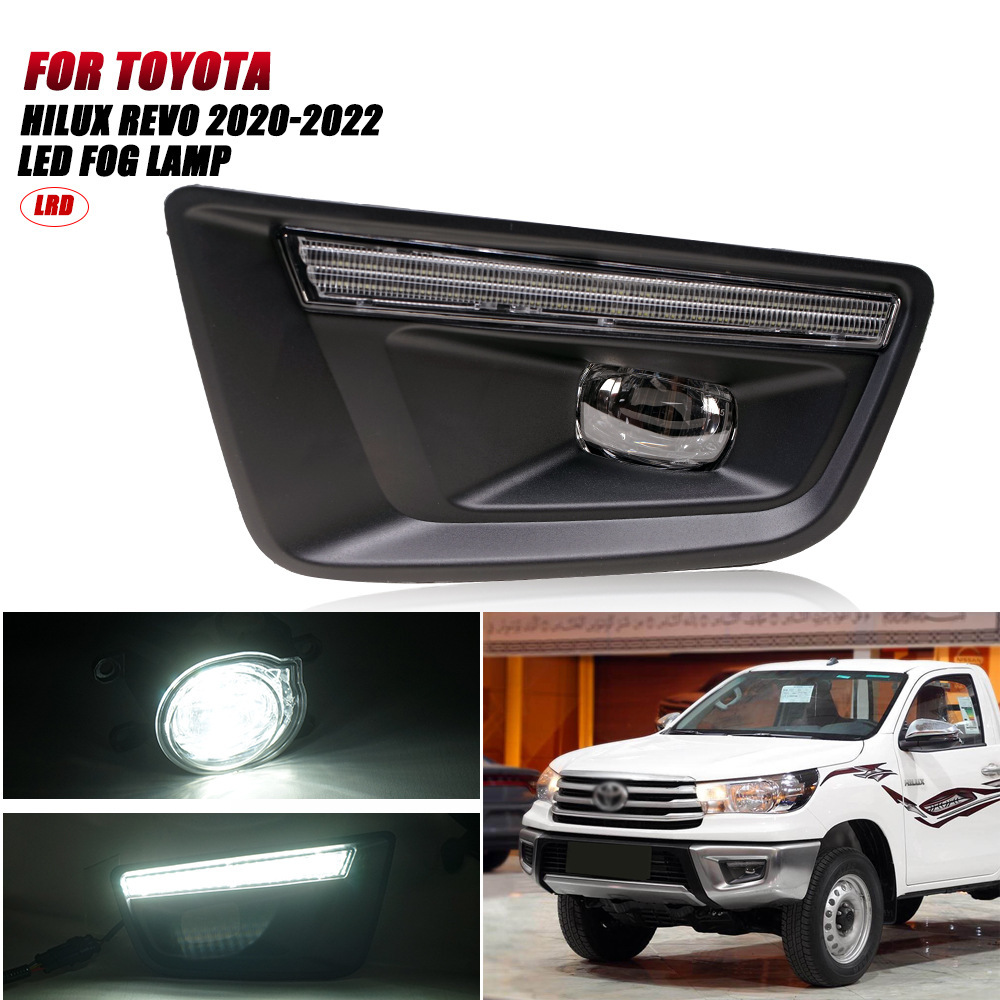 Aplicable a Toyota 20 - 22 años nuevo Hercules REVO LED conjunto de lámpara de niebla delantera luz diaria luz de barra frontal