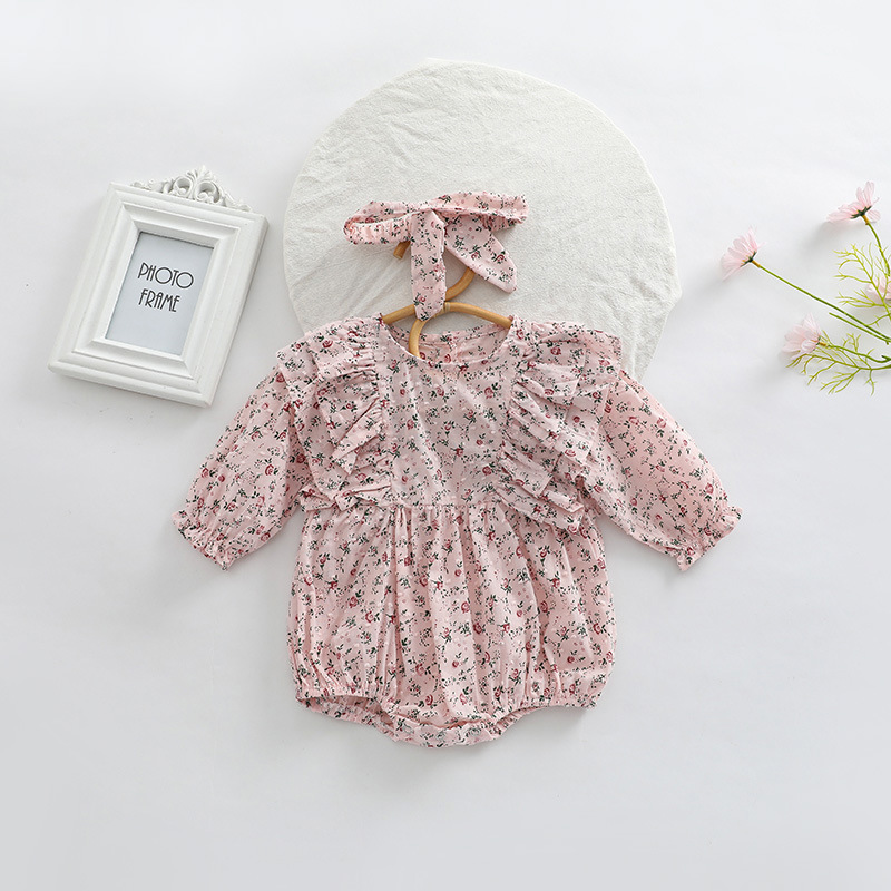 Cute Color Block Printing Cotton Baby Rompers display picture 4