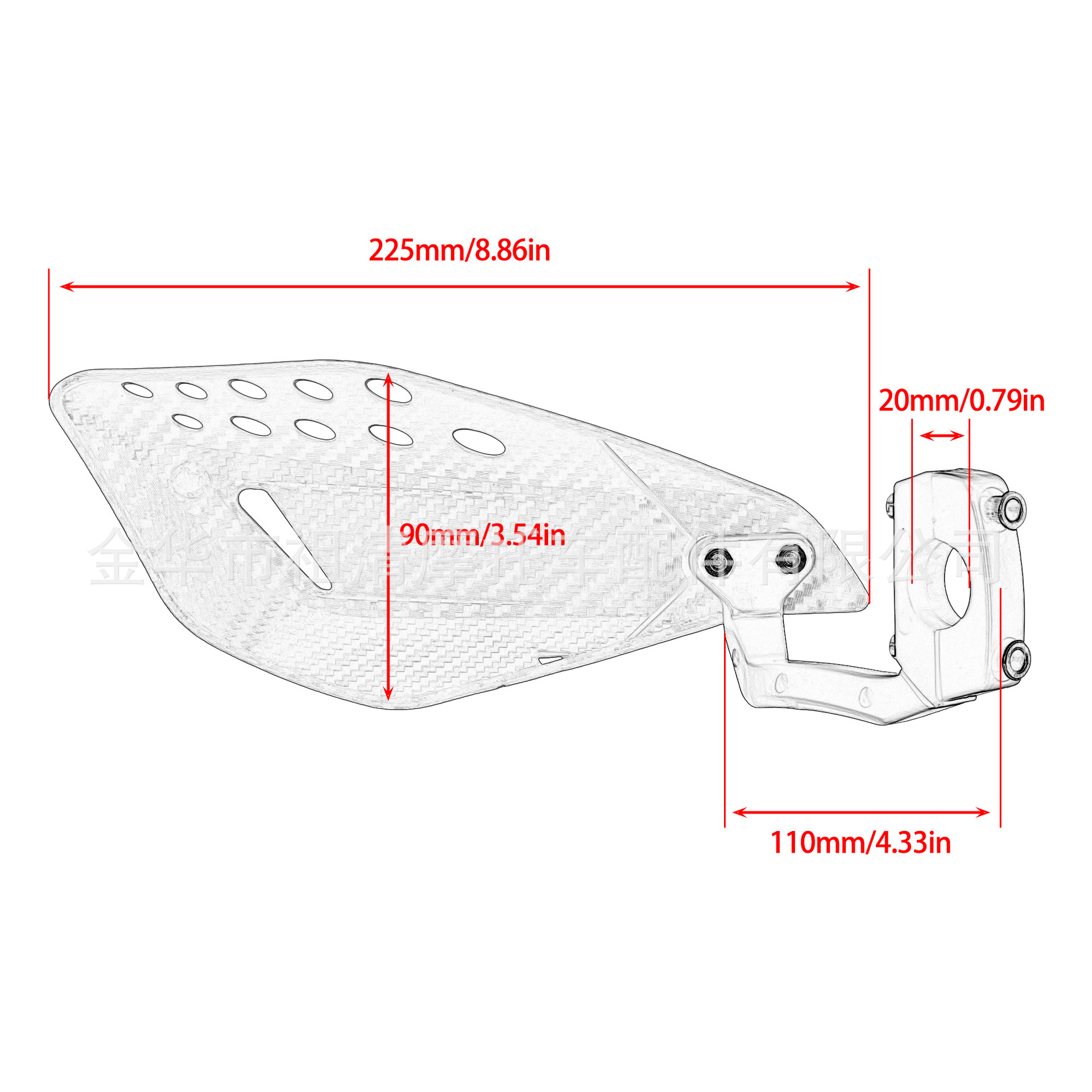 Off-Road Motorcycle Handguard Modification Accessories 22mm Handlebar Anti-Fall Guard Brake Lever Horn Front Windshield Protective Cover