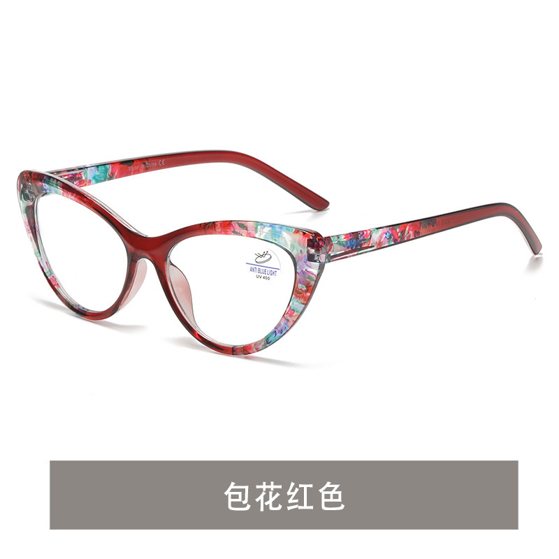新款欧美时尚防蓝光老花镜 女大框跨境阅读镜 老人素颜小脸平光镜|undefined